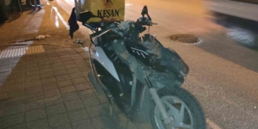Keşan’da otomobille çarpışan motosikletin sürücüsü yaralandı