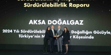 Aksa Doğalgaz’ın Sürdürülebilirlik Raporu’na ödül