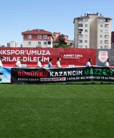 Pendikspor’dan, Gazze’ye anlamlı destek