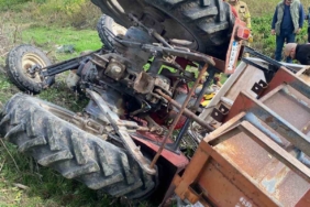 Balıkesir’de traktör devrildi: 1 yaralı