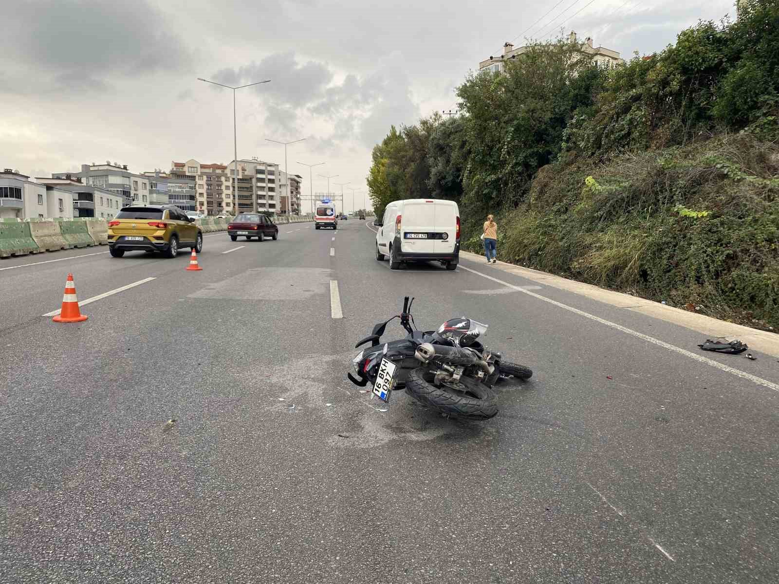Mudanya’da trafik kazası : 1 yaralı