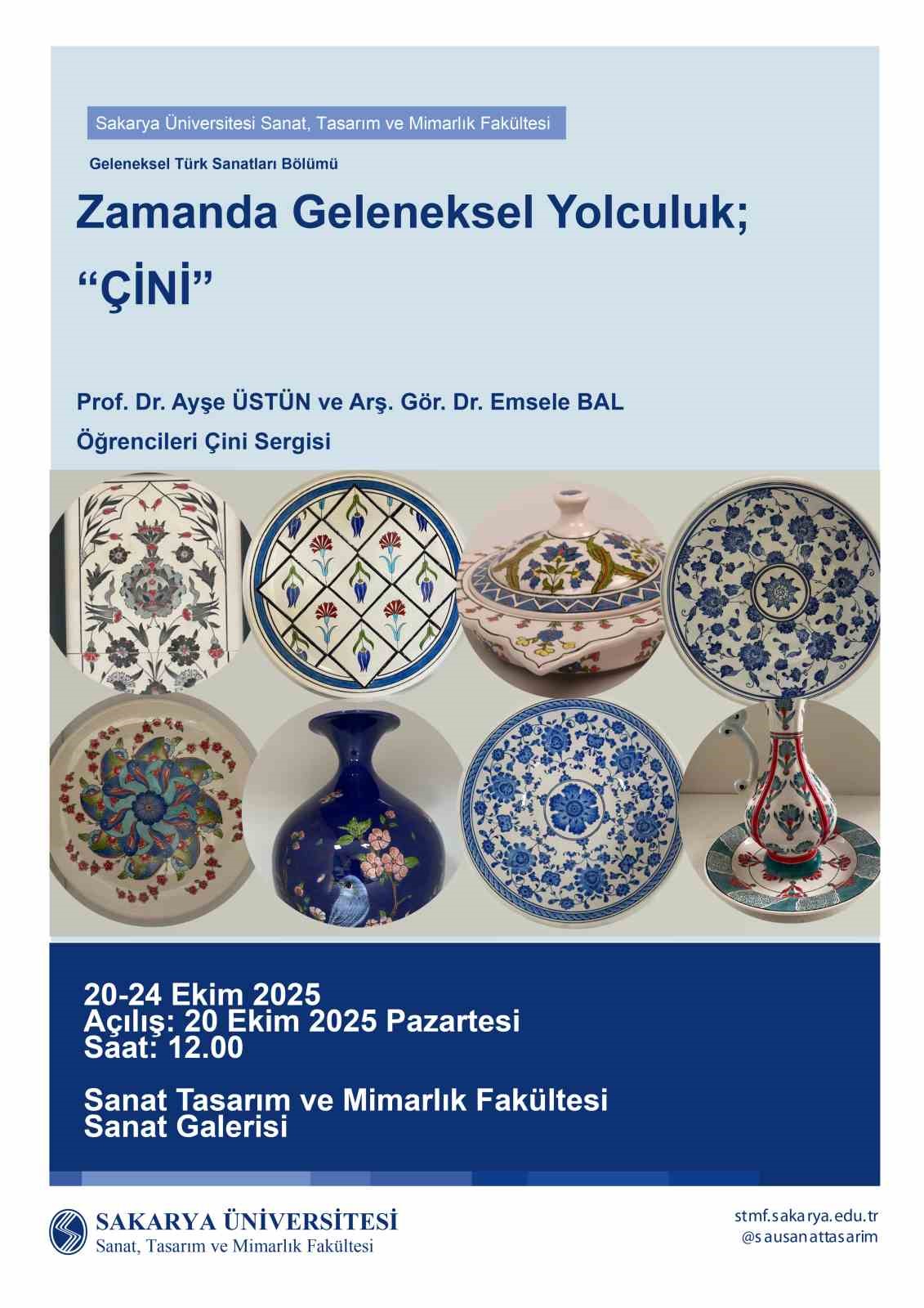 Çini sanatının gelenekten günümüze uzandığı sergi sanatseverlerle buluşuyor