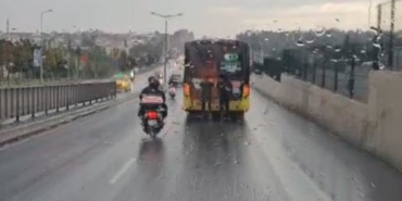 Eyüpsultan’da patenli gençlerin tehlikeli yolculuğu