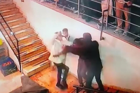 Tekme tokat birbirilerine girdiler; o anlar kamerada