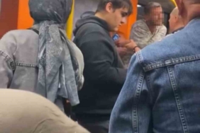 Metroda yaka paça kavga çıktı, güvenlik araya zor girdi