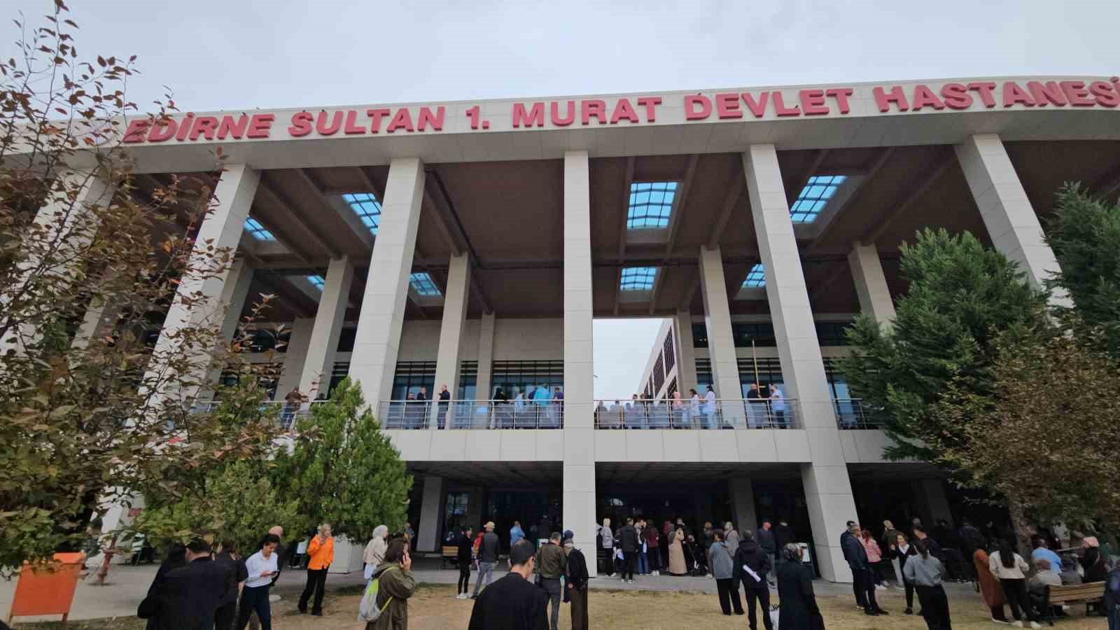 Edirne Sultan I Murat Devlet Hastanesi’nde yangın paniği