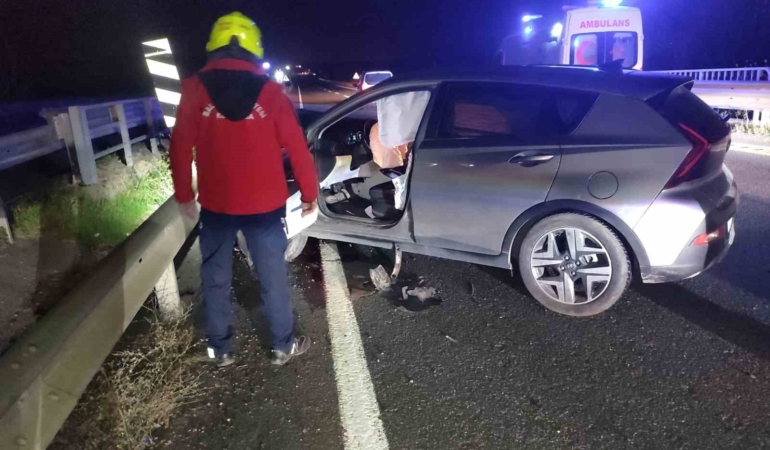 Havran’da otomobil ile motosiklet çarpıştı: 1 yaralı