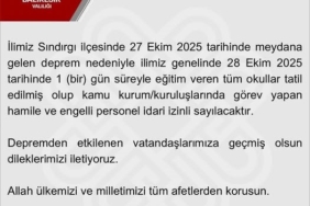 Balıkesir’de okullar deprem nedeniyle 1 gün tatil edildi