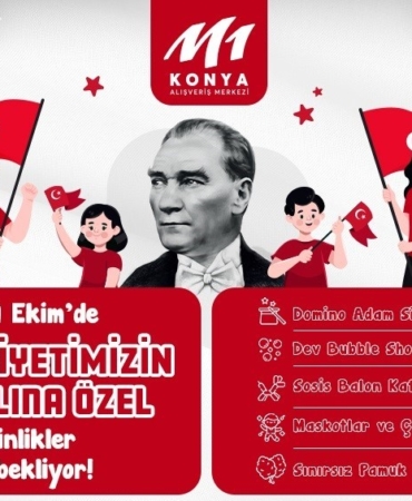 M1 Konya AVM’DE Cumhuriyet’in 102’nci yılı coşkuyla kutlanıyor