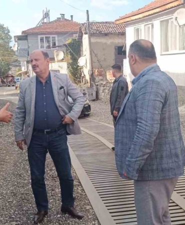 Kaymakam Kara, Karaköy’de çalışmalarını yerinde inceledi