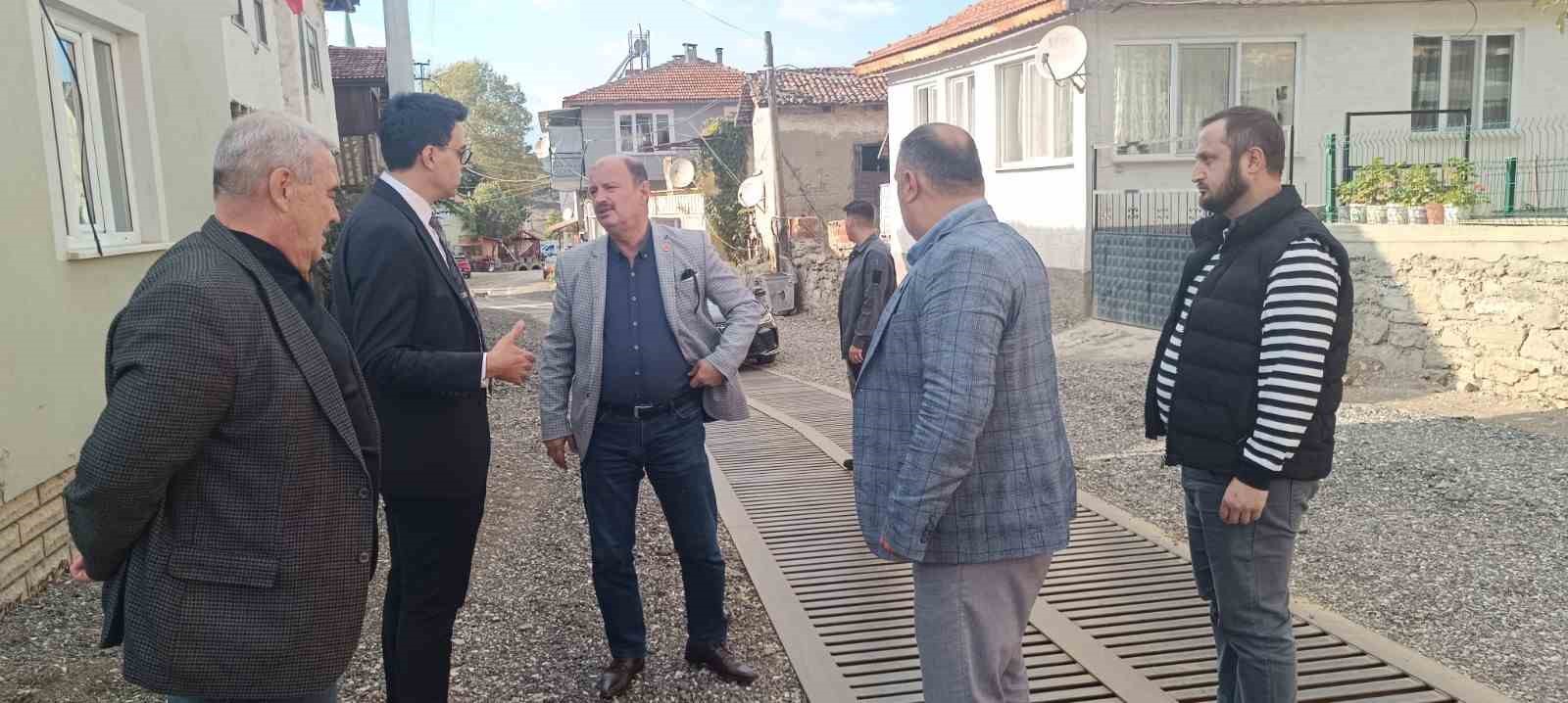 Kaymakam Kara, Karaköy’de çalışmalarını yerinde inceledi