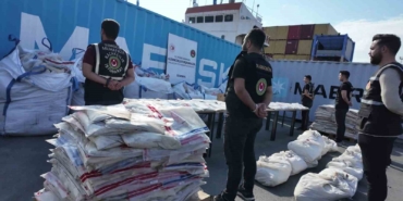 Ambarlı Limanı’nda ele geçirilen 1,7 ton kokain sergilendi