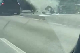 TEM Otoyolu’nda maganda dehşeti: Bebekli otomobili sıkıştırdı, 5 araç birbirine girdi