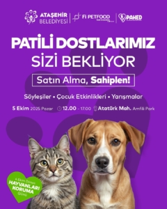 Ataşehir’de Dünya Hayvanları Koruma Günü etkinliği: "Satın Alma, Sahiplen"