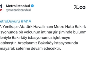 Bakırköy’de metro istasyonunda yolcu raylara atlayarak intihar etti