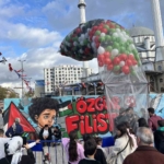 Bağcılar’da Gazze’deki kız çocukları için balonlar uçuruldu