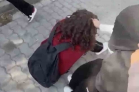 Balıkesir’de okul yakınında kız öğrencilerin kavgası kameraya yansıdı