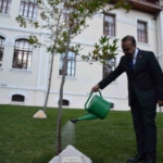 Bakan Kacır, 2023 yılında diktiği çınar ağacını suladı