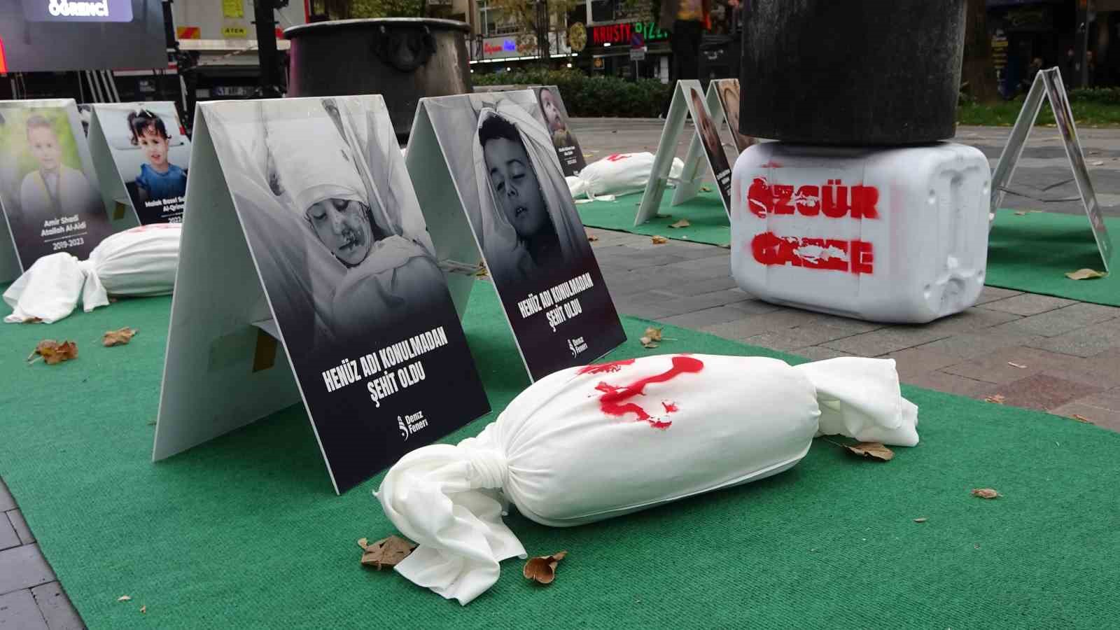 "Gazze’ye Açılan Kapı Küçükkefenler Sergisi"nde Gazze’nin dramı gözler önüne serildi