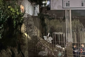 Gebze’de inşaat temeli yanındaki müstakil evin duvarı çöktü, 4 kişilik aile tahliye edildi