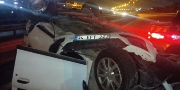 Arkadan çarptığı otomobil takla attı: 4 yaralı