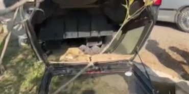 Takla atan otomobil ters durdu