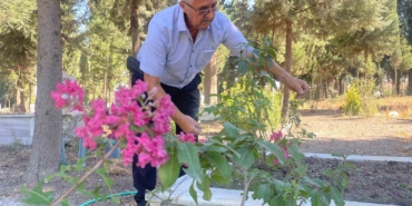 Oğlunu kaybettikten sonra ömrünü adadığı mezarlığı adeta parka dönüştürdü