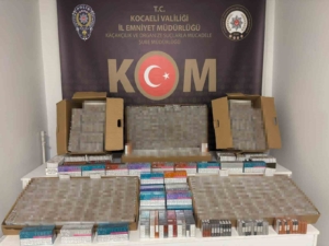 Kocaeli’de 41 bin 880 adet dolu makaron ele geçirildi