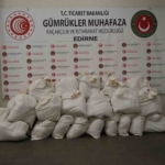 319 milyon TL değerindeki 525 kilo uyuşturucu Kapıkule’de sergilendi
