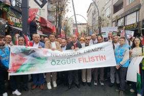 Bağcılar’da "Nehirden Denize Özgür Filistin" yürüyüşü