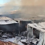 İşçilerin kaldığı konteynerlerde yangın