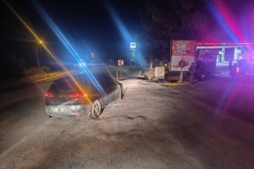 Otomobille motosiklet çarpıştı, 1 kişi yaralandı