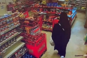 Arnavutköy’de kadın kılığına giren çocuk hırsız kamerada