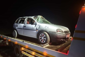 Keşan’da otomobil takla attı: 2 yaralı