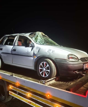 Keşan’da otomobil takla attı: 2 yaralı