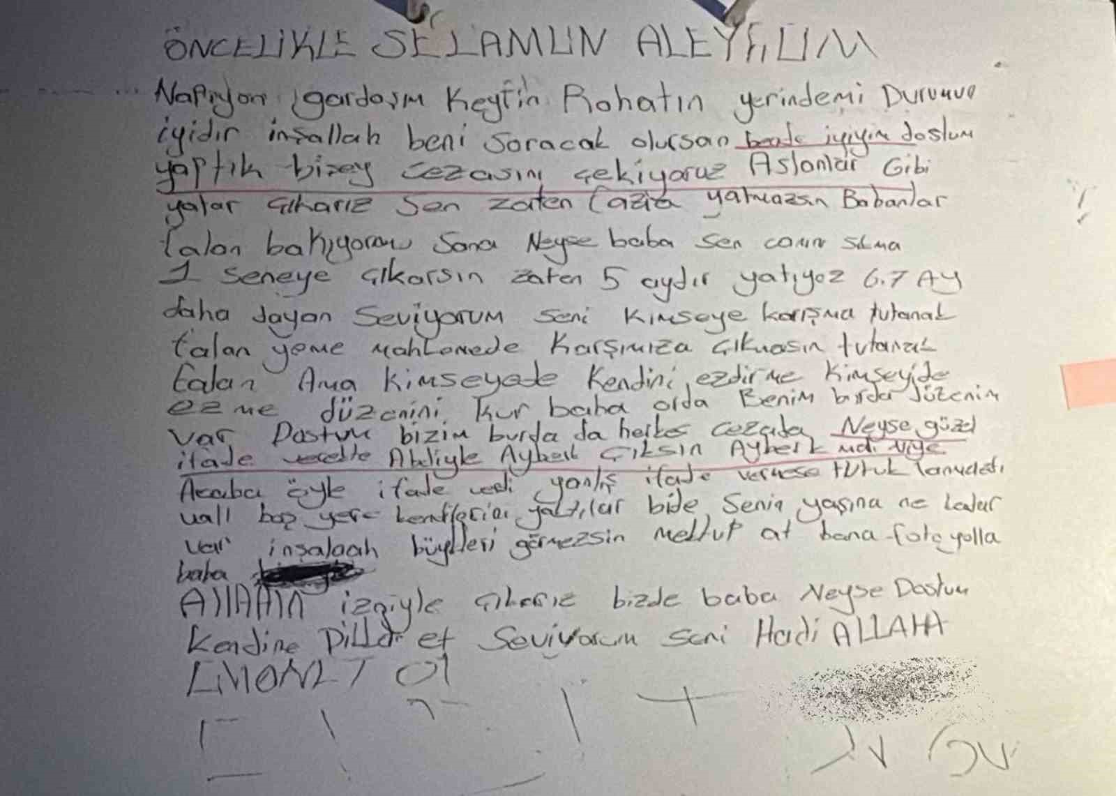Ahmet Minguzzi’nin katil zanlısının mektubu ortaya çıktı: "Aslanlar gibi yatar çıkarız"