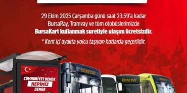 29 Ekim Cumhuriyet Bayramı’nda ulaşım ücretsiz