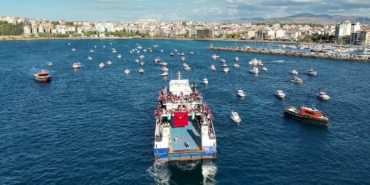 Çanakkale Boğazı’nda Sumud Filosu’na destek turu