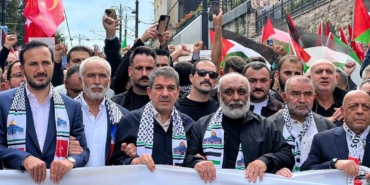 İstanbul’da Filistin’e destek yürüyüşü düzenlendi