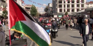 2 bin motorcu Gazze’deki zulme dikkat çekti