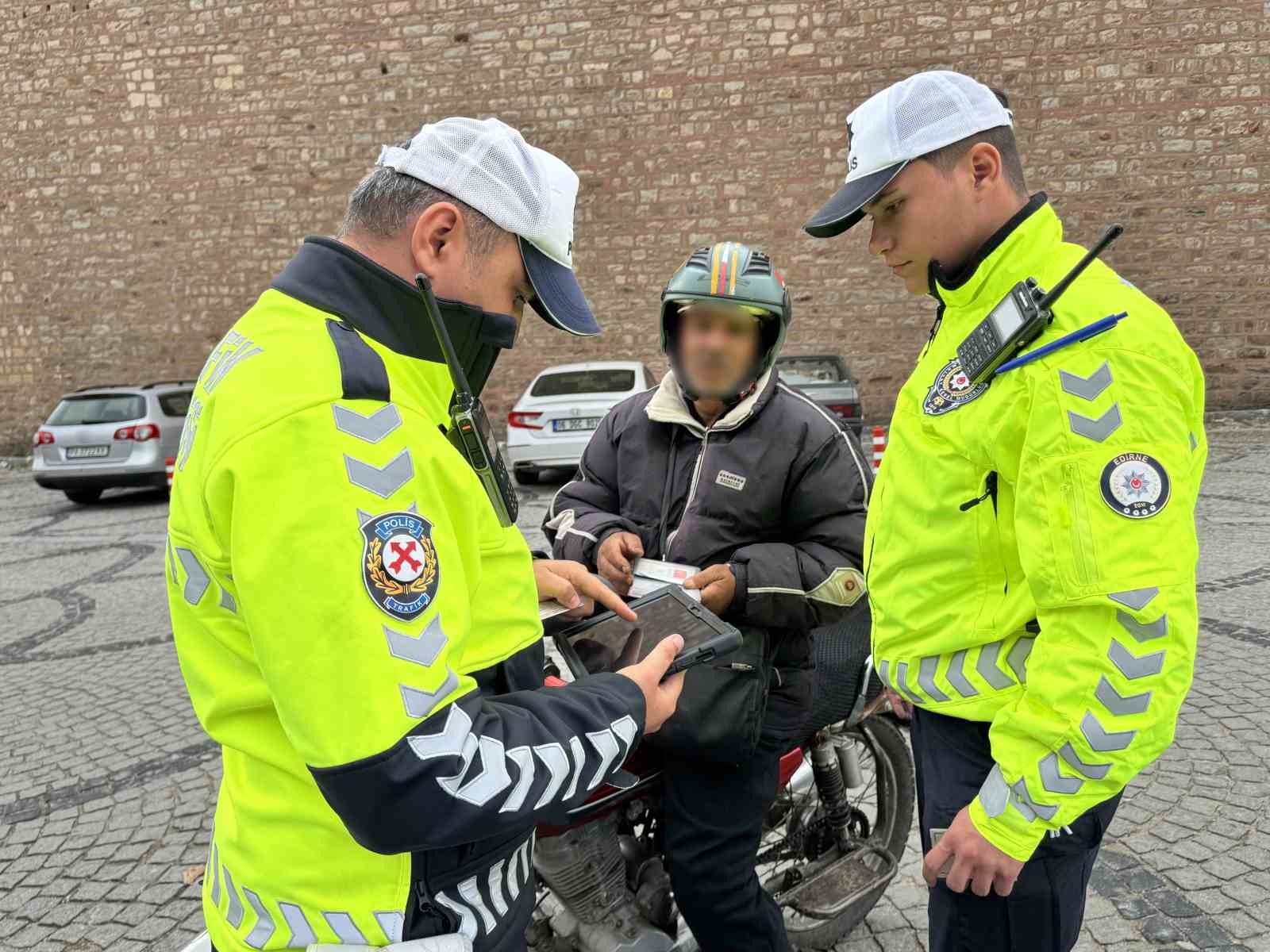 Edirne’de motosiklet denetimi