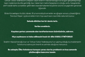 Bahis tartışmalarına Kocaelispor da dahil oldu