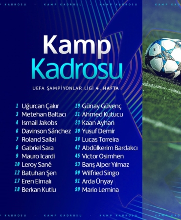 Galatasaray’ın, Ajax maçı kamp kadrosu belli oldu