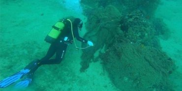 Çanakkale’de 9 yılda denizden 34 bin 620 metrekarelik hayalet ağ çıkarıldı