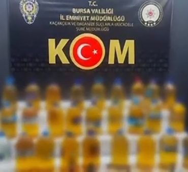Bursa’da 227 litre sahte alkol ele geçirildi