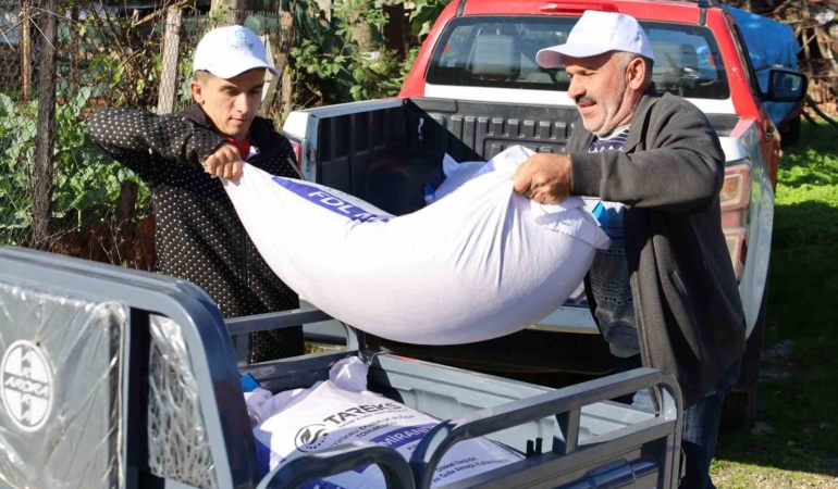 Yangın mağduru çiftçilere tarımsal destek