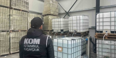 Çatalca’da depoya kaçak etil alkol baskını: 9 gözaltı