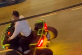 Arnavutköy’de cadde ortasında tehlikeli gösteri