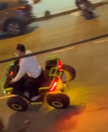 Arnavutköy’de cadde ortasında tehlikeli gösteri