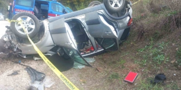 D-140’da şarampole uçan araç anne ve oğluna mezar oldu